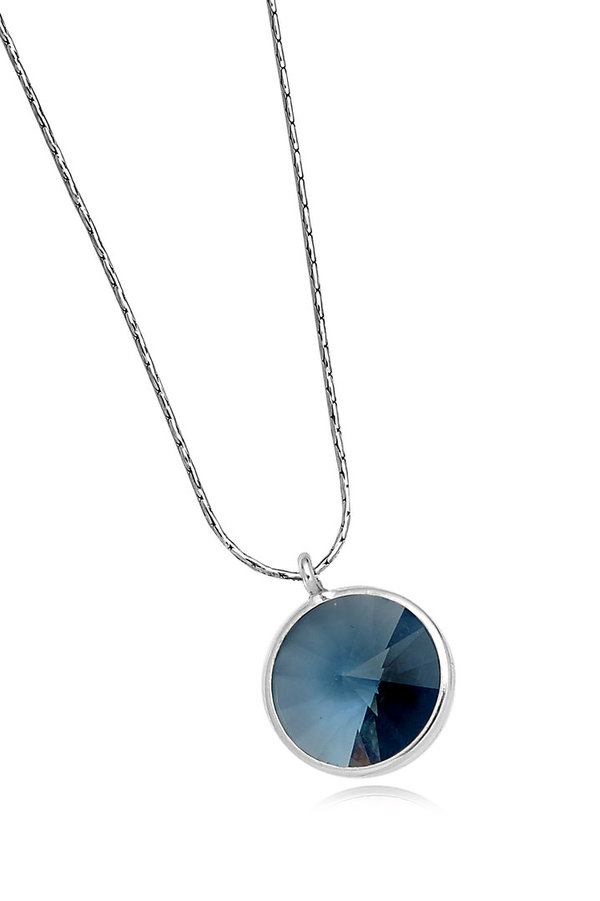 Collier mit Swarovski-Kristall in dark blue